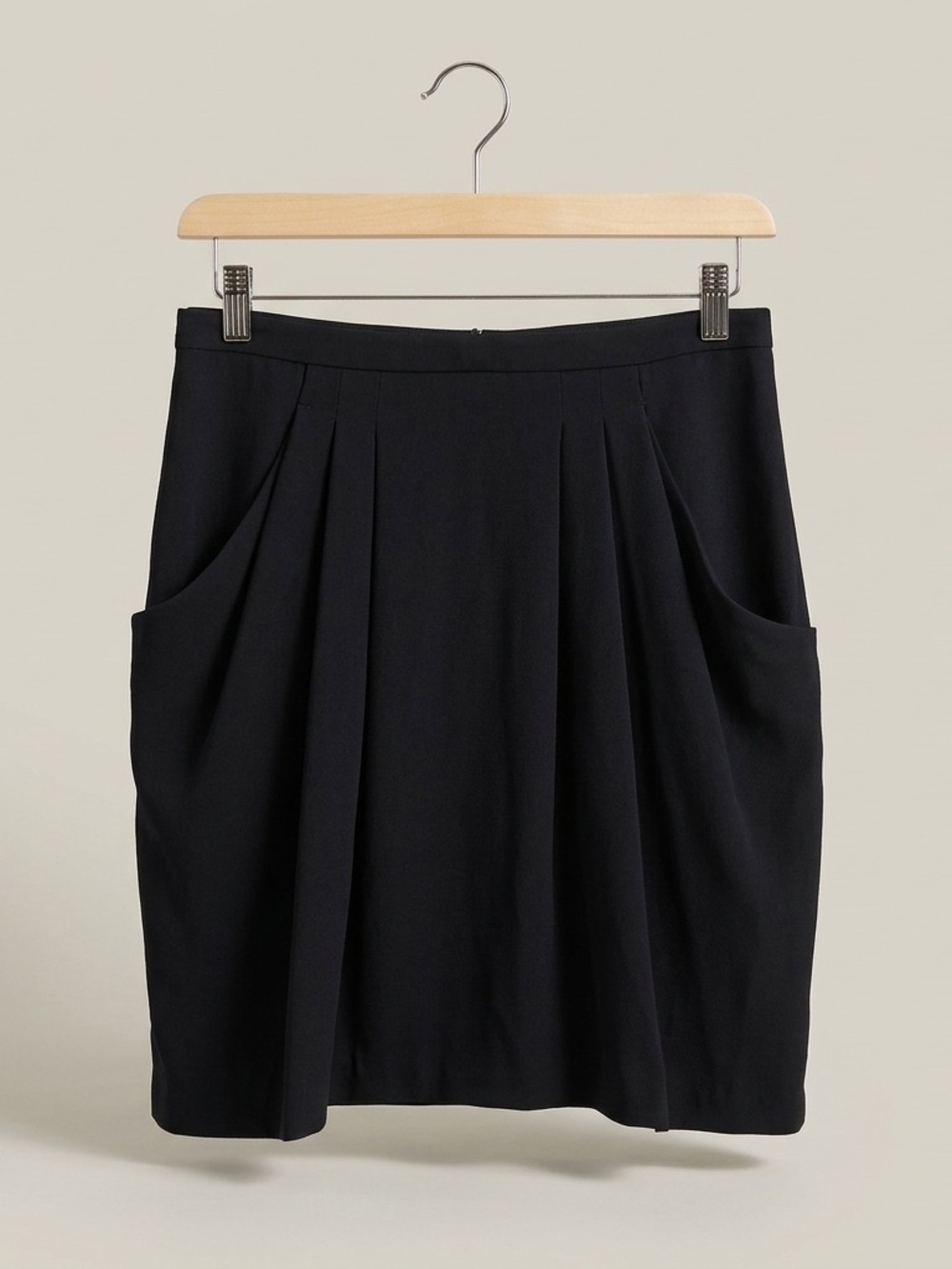 M.M.LaFleur Soho Skirt Black Origami Pleat Pockets Japanese‎ Crepe Size 10